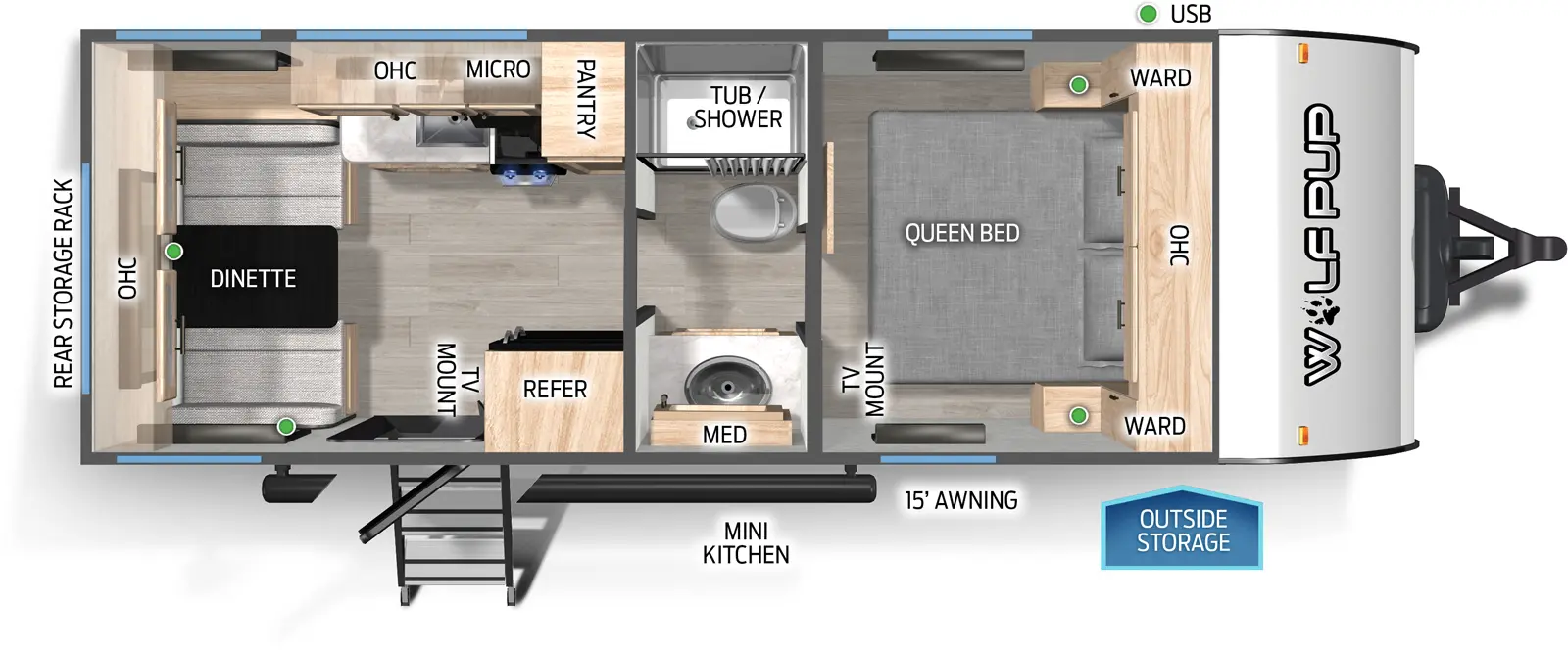 Cherokee 16CMBL Floorplan